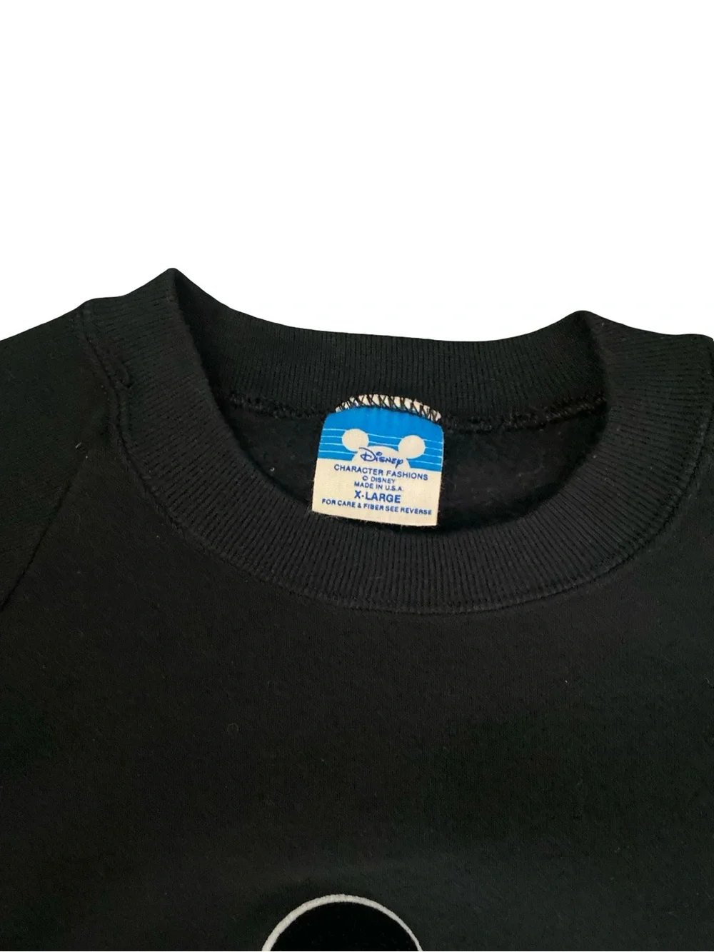 Disney Vintage 80s Black Mickey Mouse Crewneck Pullover Size X-Large